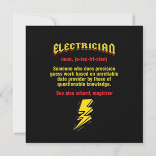 Invitation Réparateur Électricité Tradesman Electric Electric