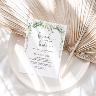 Invitation Repas de midi eucalyptus vert avec la douche de la