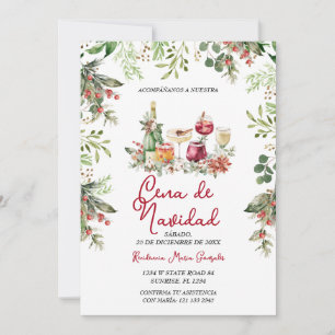 Invitation Repas de Noël Cocktails de Noël Fête de Fêtes