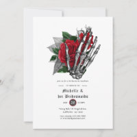 Repas des filles du crâne gothique rouge floral