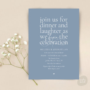 Invitation Répétition de dîner élégante Amour & Rire Minimal
