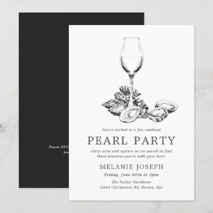 Invitation Répétition de fête de perle Fête de style minimal
