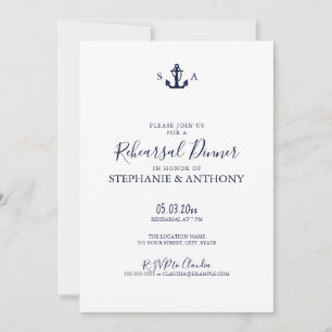 Invitation Répétition de l'Ancre bleue de la marine nautique