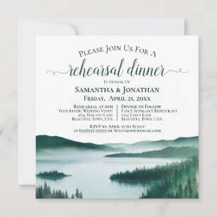 Invitation Répétition de mariage au lac de montagne paisible 