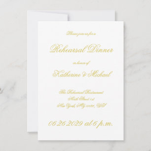 Invitation Répétition de mariage Elegant Script Island Citrus