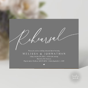 Invitation Répétition de mariage romantique moderne Dîner de