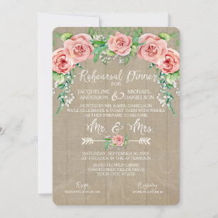 Invitation Répétition Dinn BOHO Flower Crown Babys Breath Bar