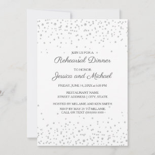 Invitation Répétition du Mariage de la Parties scintillant Di