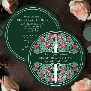 Invitation Répétition du mariage royal avec l'épée argentée v