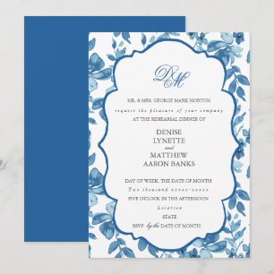 Invitation Répétition du sucre et du Mariage bleu Skydiver