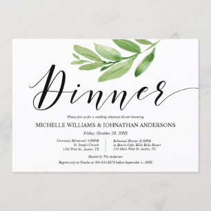 Invitation Répétition et dîner des Mariages rustiques
