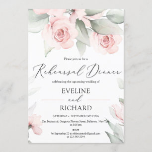 INVITATION RÉPÉTITION FLORALE DE BOHO DOFT ROSE