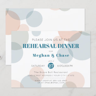 Invitation Répétition mariage Chiffres de Confetti Whimsica