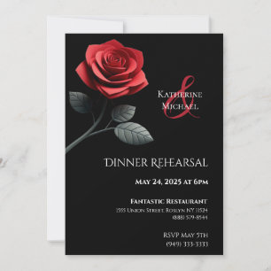 Invitation Répétition mariage-Simple Rouge Rose-