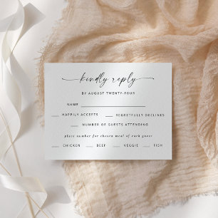 Invitation Réponse de mariage à l'écriture élégante moderne