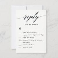 Réponse de mariage avec options de menu en écritur