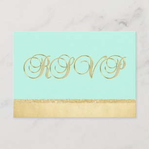Invitation Réponse de mariage élégante et personnalisée MINT 