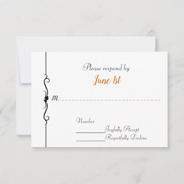 Invitation Réponse de mariage Motocyclette et Cœurs (Devant)