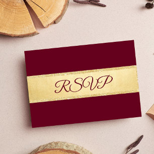 Invitation Réponse de mariage personnalisée élégante automne