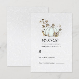 Invitation Réponse du Citrouille RSVP du livre blanc Fairytal