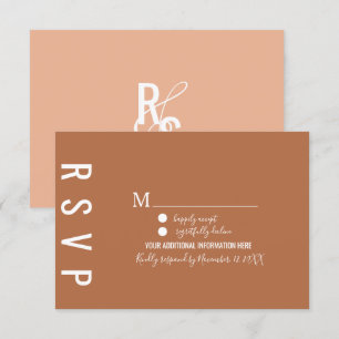 Invitation Réponse Minimaliste Terre Cuite Bohème
