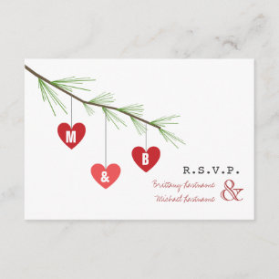 Invitation Réponse pour un mariage de la Saint-Valentin avec 