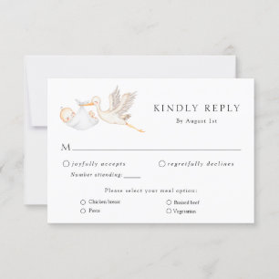 Invitation Réponse RSVP du Baby shower de stockage