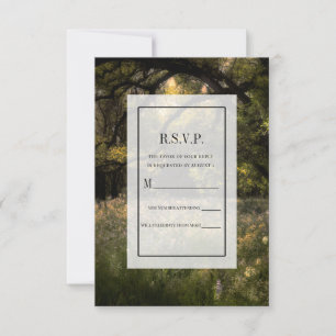 Invitation Réponse RSVP Mariage Arbre de la Forêt Enchantée F
