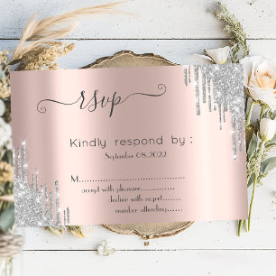 Invitation  Réponse RSVP pour la Bat Mitzvah aux gouttes de p