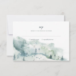 Invitation Réponse RSVP pour le mariage Winter Mystère