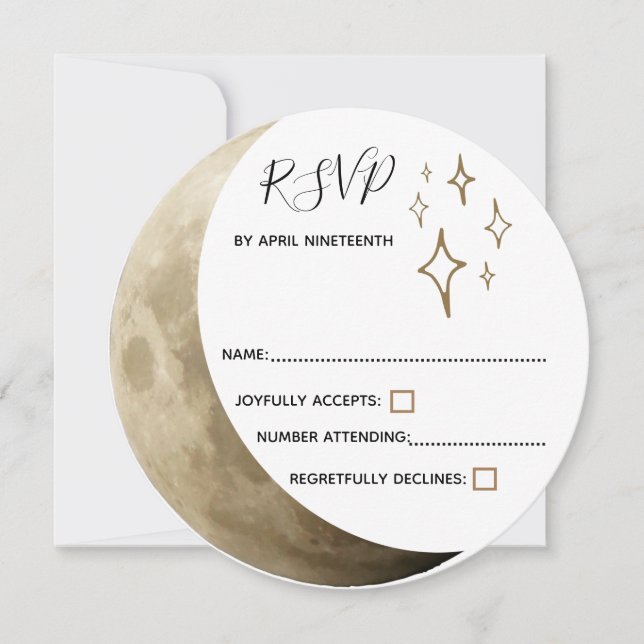Invitation Réponse RSVP pour Mariage Mainserrée Wiccan Croiss (Devant)