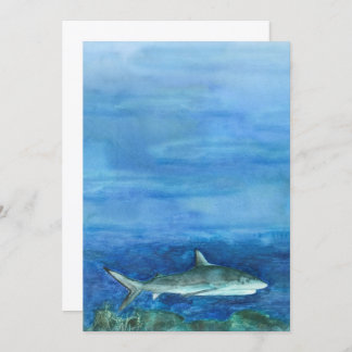 Invitation Requin Aquarelle
