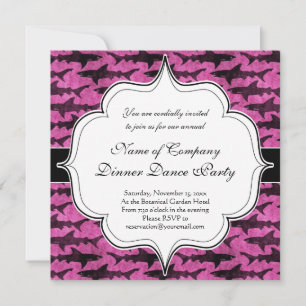Invitation Requins filles rose chaud