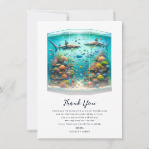 Invitation Requins Poissons Aquarelle aquatique Aquarium Merc