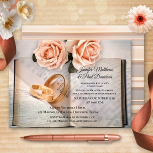 Invitation Réserver Roses Elope ou Post Wedding Party Invitat