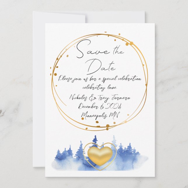 Invitation Réservez la date (Devant)