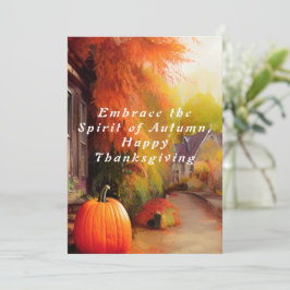 Invitation Respectez l'esprit du Bon thanksgiving d'automne