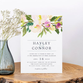 Invitation Ressort Aquarelle Flore