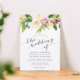 Invitation Ressort Aquarelle Flore