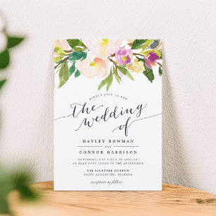 Invitation Ressort Aquarelle Flore