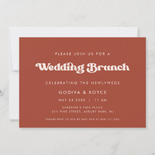 Invitation Restaurant élégant mariage Terracotta Brunch