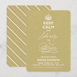 Invitation Restez Douche Calme La Mariée Fête des mariées Drô
