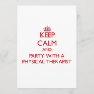 Invitation Restez tranquille et faites la fête avec un physio