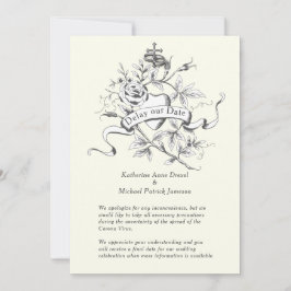 Invitation Retarder notre Mariage Date Croix Corona Virus