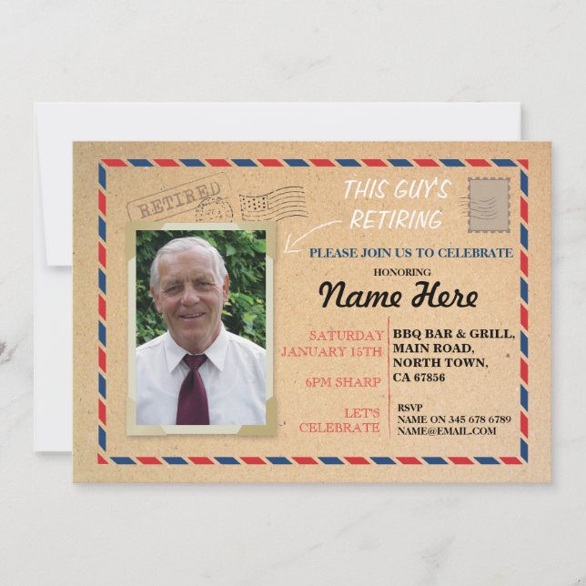 Invitation retiré par carte postale postale de (Devant)