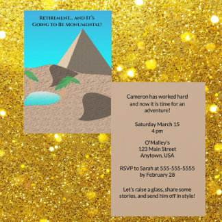 Invitation Retirement is going to be Monumental