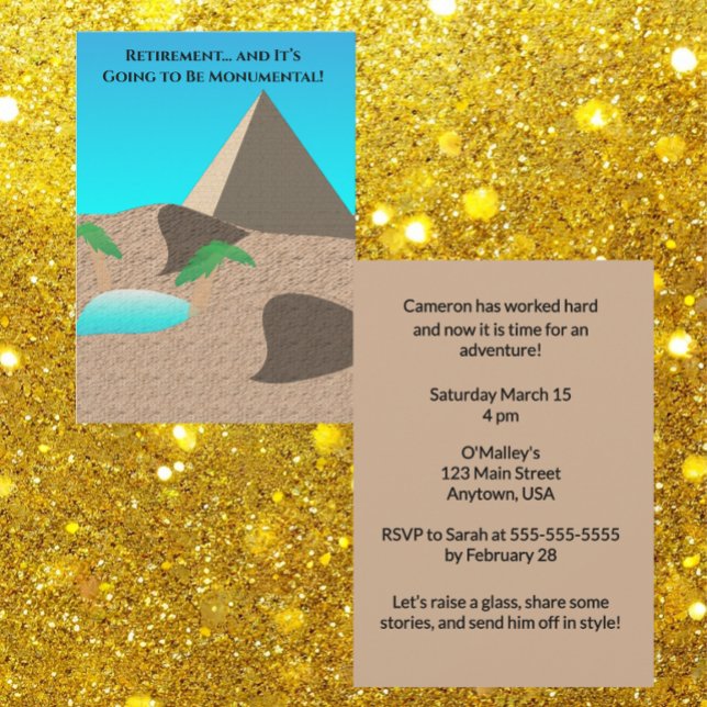 Invitation Retirement is going to be Monumental (Créateur téléchargé)