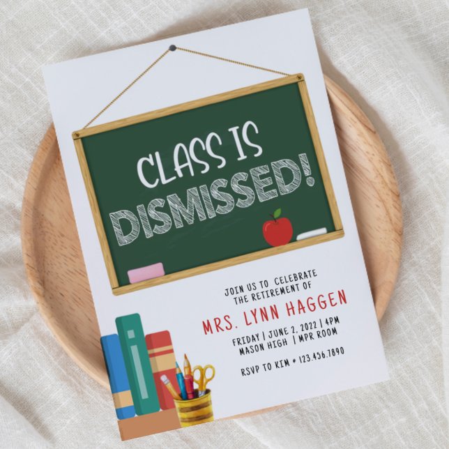 Invitation Retirement Party, Teacher, Schools out (Créateur téléchargé)