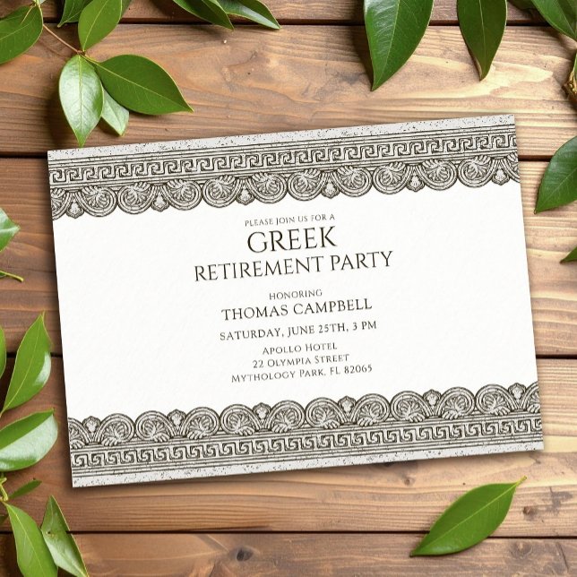 Invitation RETIREMENT PARTY with stone elements (Créateur téléchargé)