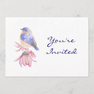 Invitation Retour à la nature, Bluebird, Bird , fête d'annive